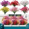 24 Bundles Artificial Flowers for Outdoor,No Fade Fake Plastic Flowers Faux Plants